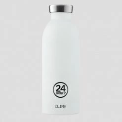 Best Pirce 🤩 24Bottles 4Bottles Clima Ανοξείδωτο Μπουκάλι Θερμός 500 Ml ICE WHITE 👍