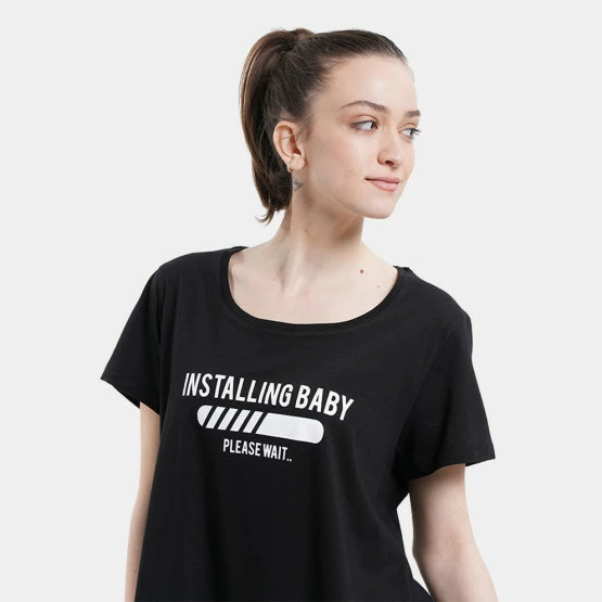 Συμφωνίες ✨ T-shirts | Μπλούζα κοντό μανίκι BodyTalk Maternity Loose Γυναικείο T-shirt Εγκυμοσύνης BLACK ✨ 3 Συμφωνίες ✨ T-shirts | Μπλούζα κοντό μανίκι BodyTalk Maternity Loose Γυναικείο T-shirt Εγκυμοσύνης BLACK ✨ - Image 3