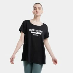 Συμφωνίες ✨ T-shirts | Μπλούζα κοντό μανίκι BodyTalk Maternity Loose Γυναικείο T-shirt Εγκυμοσύνης BLACK ✨