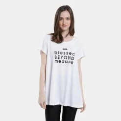 Καλύτερη πώληση ✔️ T-shirts | Μπλούζα κοντό μανίκι BodyTalk Loose Γυναικείο T-shirt Εγκυμοσύνης WHITE 😍