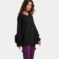 Πολύ καλή προσφορά 🛒 Φούτερ BodyTalk Crewneck Γυναικεία Μπλούζα Μακρύ Μανίκι BLACK 🤩