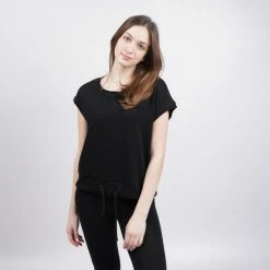 ΧΟΝΔΡΙΚΟ ΕΜΠΟΡΙΟ 😀 T-shirts | Μπλούζα κοντό μανίκι BodyTalk Γυναικεία Cropped Μπλούζα BLACK 🔔