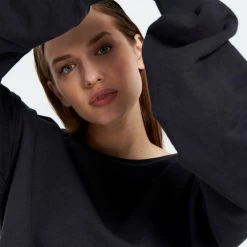 Flash Sale ✔️ Φούτερ BodyTalk Γυναικείο Loose Φούτερ COAL 🔔 -Ηλεκτρονικό κατάστημα 24 μπουκαλιών bodytalk bdtkw loose crewneck 70co 30pes 5