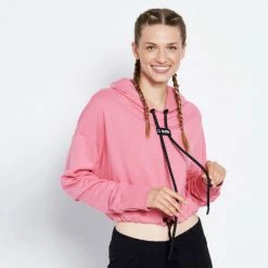 Νέος 🌟 Μπλούζα Με Κουκούλα BodyTalk Loose Cropped Γυναικείο Φούτερ BABE 👏