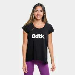 Νέος ✨ T-shirts | Μπλούζα κοντό μανίκι BodyTalk Γυναικείο T-shirt BLACK 🛒