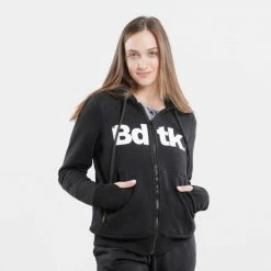 Προώθηση 🎁 Ζακέτες BodyTalk Zip Hooded Γυναικεία Ζακέτα BLACK 😉