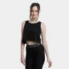 Εξοδος 🔔 Αμάνικα T-shirts BodyTalk Crop Γυναικείο Αμάνικο T-shirt Black ❤️