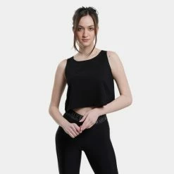 Εξοδος 🔔 Αμάνικα T-shirts BodyTalk Crop Γυναικείο Αμάνικο T-shirt Black ❤️ -Ηλεκτρονικό κατάστημα 24 μπουκαλιών bodytalk crop slvls top 95modal 5ea 2
