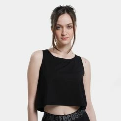 Εξοδος 🔔 Αμάνικα T-shirts BodyTalk Crop Γυναικείο Αμάνικο T-shirt Black ❤️ -Ηλεκτρονικό κατάστημα 24 μπουκαλιών bodytalk crop slvls top 95modal 5ea 3