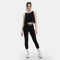 Εξοδος 🔔 Αμάνικα T-shirts BodyTalk Crop Γυναικείο Αμάνικο T-shirt Black ❤️ -Ηλεκτρονικό κατάστημα 24 μπουκαλιών bodytalk crop slvls top 95modal 5ea 4