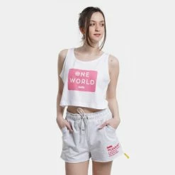 Κουπόνι ⌛ Αμάνικα T-shirts BodyTalk Cropped Γυναικείο Αμάνικο T-shirt WHITE ✔️ -Ηλεκτρονικό κατάστημα 24 μπουκαλιών bodytalk cropped slvls top 100co 2