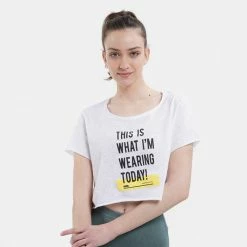 Αγορά 😉 T-shirts | Μπλούζα κοντό μανίκι BodyTalk Γυναικείο Crop Top WHITE 😉 -Ηλεκτρονικό κατάστημα 24 μπουκαλιών bodytalk cropped tshirt 100co 6