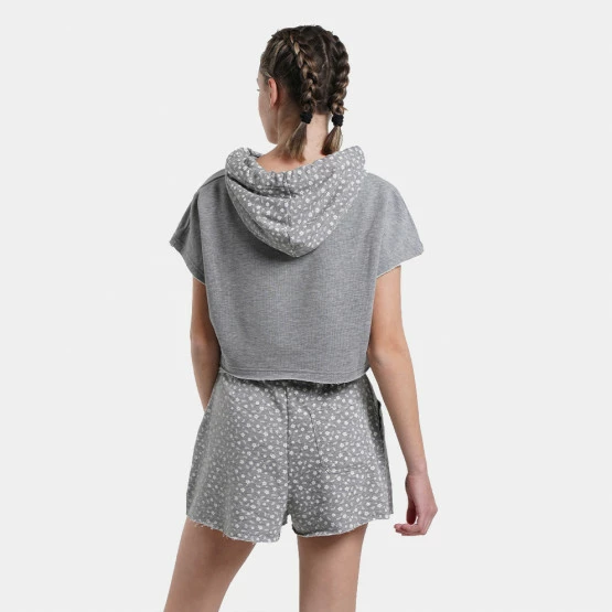 Προώθηση ❤️ Μπλούζα Με Κουκούλα BodyTalk ''Homewear'' Cropped Γυναικείο T-shirt GREY MEL 👍 2 Προώθηση ❤️ Μπλούζα Με Κουκούλα BodyTalk ''Homewear'' Cropped Γυναικείο T-shirt GREY MEL 👍 - Image 2