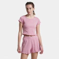 Νέος 🧨 T-shirts | Μπλούζα κοντό μανίκι BodyTalk ''Homewear'' Cropped Γυναικείο T-shirt RENAISSANCE 🌟