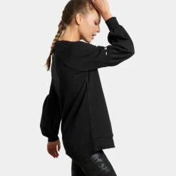 Best Pirce 😍 Φούτερ BodyTalk "Lessismore" Γυναικεία Μπλούζα Φούτερ BLACK 😍 -Ηλεκτρονικό κατάστημα 24 μπουκαλιών bodytalk lessismorew sweater crewneck ls 70co 3 2