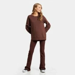 ΧΟΝΔΡΙΚΟ ΕΜΠΟΡΙΟ ✔️ Φούτερ BodyTalk "Lessismore" Γυναικεία Μπλούζα Φούτερ COCOA 🛒 -Ηλεκτρονικό κατάστημα 24 μπουκαλιών bodytalk lessismorew sweater crewneck ls 70co 3 7