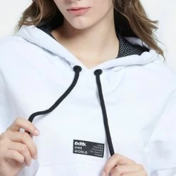 Εξοδος 🤩 Μπλούζα Με Κουκούλα BodyTalk Oneworld Loose Γυναικείο T-shirt με Κουκούλα WHITE 👏 -Ηλεκτρονικό κατάστημα 24 μπουκαλιών bodytalk oneworldw loose short hoodie 70co 30pes 2