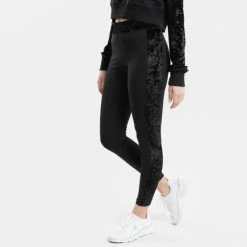 ΧΟΝΔΡΙΚΟ ΕΜΠΟΡΙΟ 🎉 BodyTalk Velour Γυναικείο Ψηλόμεσο Κολάν 4/4 Black 😀