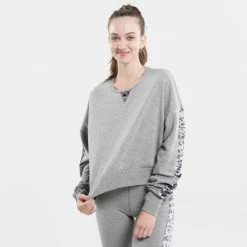 Τοπ 10 👍 Φούτερ BodyTalk Velour Γυναικείο Φούτερ GREY MEL 😉 -Ηλεκτρονικό κατάστημα 24 μπουκαλιών bodytalk velourw loose crewneck 70co 30pes 9 2