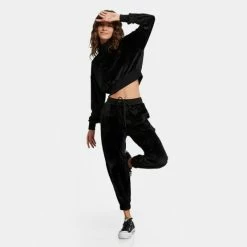 Αγορά ✔️ Φούτερ BodyTalk "Velour" Cropped Γυναικεία Μπλούζα Φούτερ BLACK 🌟 -Ηλεκτρονικό κατάστημα 24 μπουκαλιών bodytalk velourw turtleneck short sweater 92pes 9