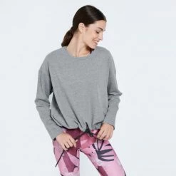 Συμφωνίες ⭐ Μπλούζα Μακρύ Μανίκι BodyTalk Crewneck Γυναικείο Φούτερ GREY MEL 🧨